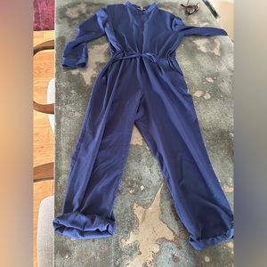 Navy Jumpsuit size medium, Silk blend